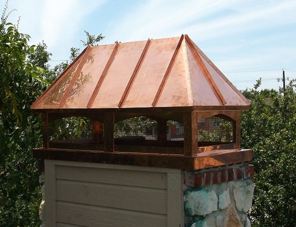 Copper Hip Lid with Arched Windows